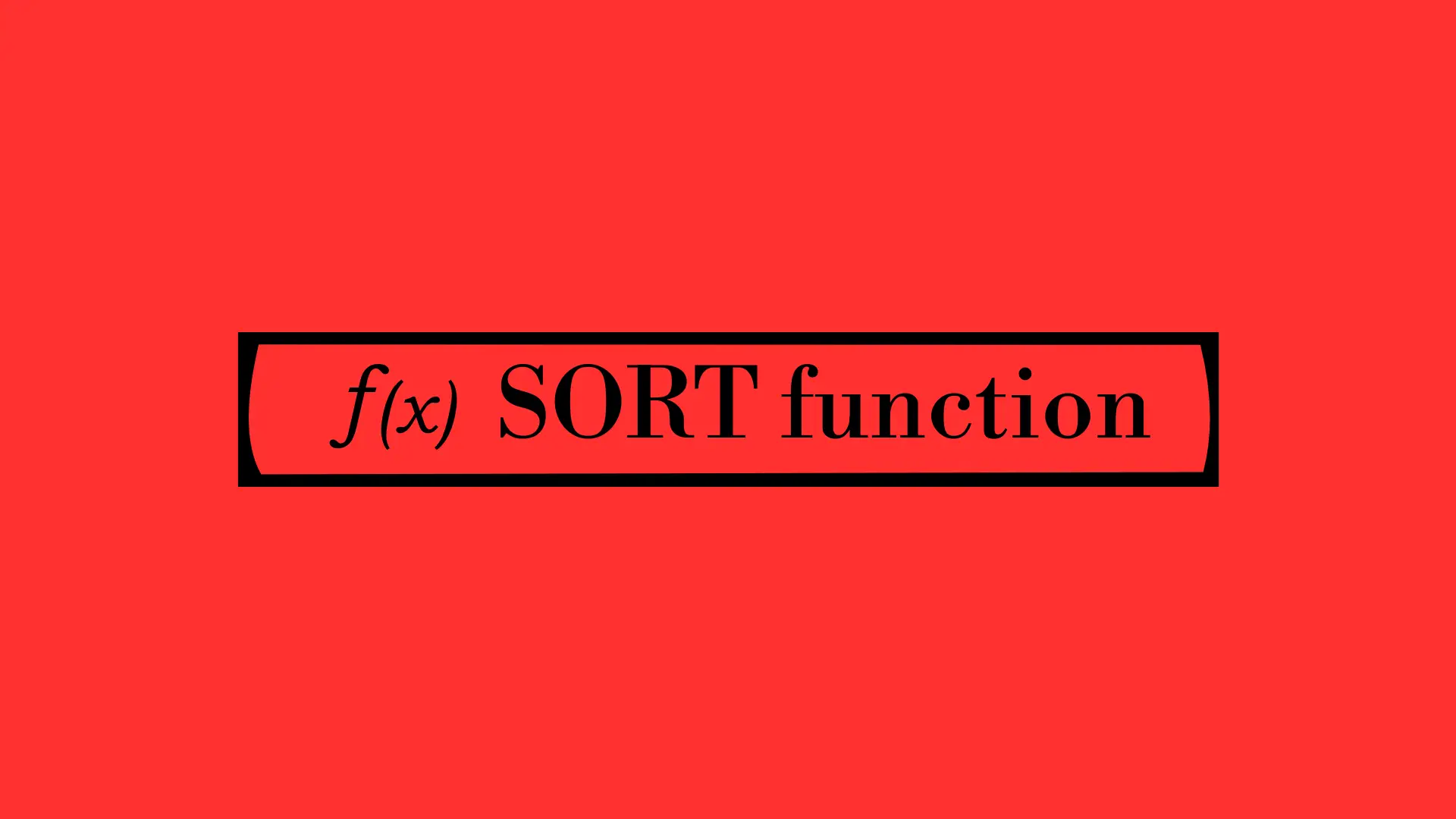 SORT function