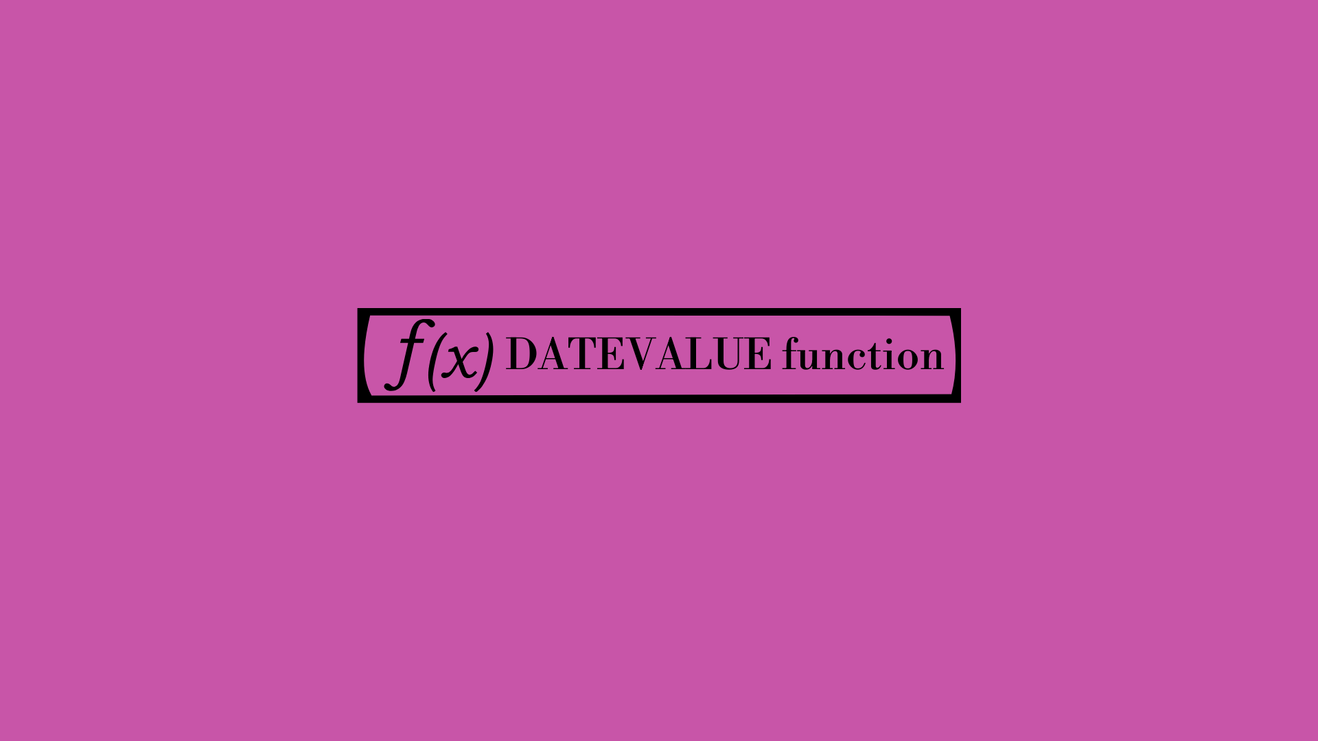 DATEVALUE function